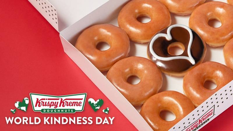 Krispy Kreme offers free doughnuts on World Kindness Day