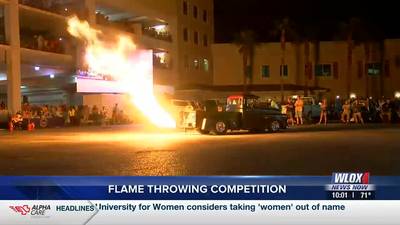 ‘The most fun you’ll get out of the Coast’: Flame-throwing competition draws a crowd at Cruisin’